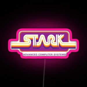 1980s Stark Technologies Computer Graphics RGB Neon Sign