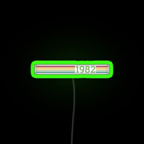 1982 Birth Year RGB Neon Sign