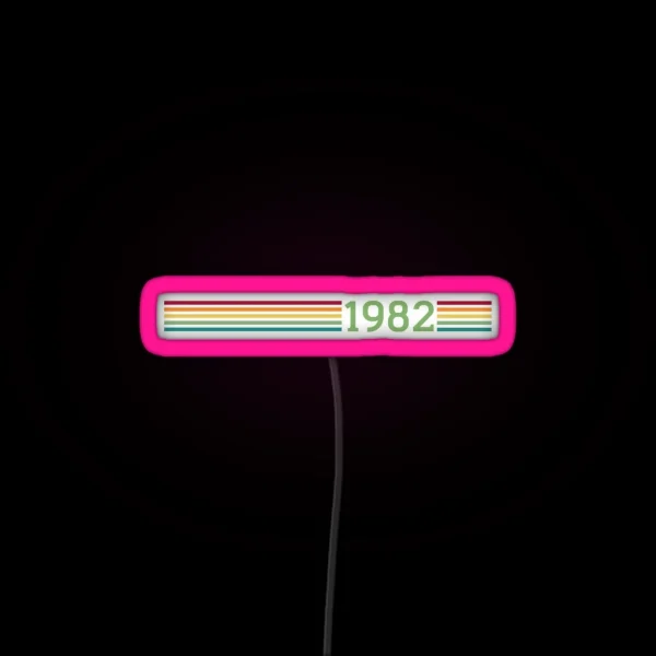 1982 Birth Year RGB Neon Sign