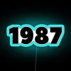 1987 Birthday Gift Made In 1987 Born In 1987 Vintage 1987 Plate 1987 Anniversary Limited Edition 1987 Collectible RGB Neon Sign - Image 3
