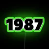1987 Birthday Gift Made In 1987 Born In 1987 Vintage 1987 Plate 1987 Anniversary Limited Edition 1987 Collectible RGB Neon Sign - Image 4