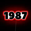 1987 Birthday Gift Made In 1987 Born In 1987 Vintage 1987 Plate 1987 Anniversary Limited Edition 1987 Collectible RGB Neon Sign - Image 2