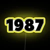 1987 Birthday Gift Made In 1987 Born In 1987 Vintage 1987 Plate 1987 Anniversary Limited Edition 1987 Collectible RGB Neon Sign - Image 6