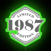 Vintage 80s style retro limited edition RGB neon signage decoration.