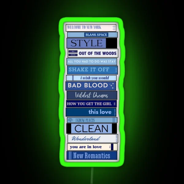 1989 Album Bookshelf RGB Neon Sign
