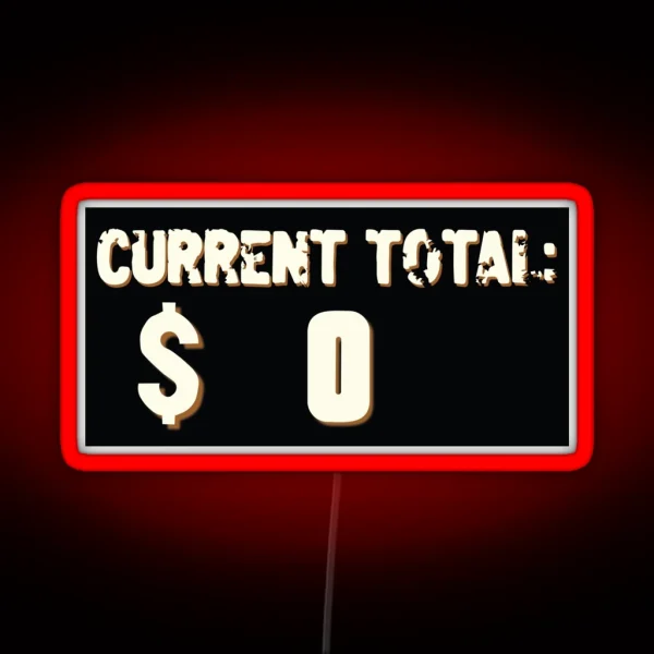 2 Broke Girls Current Total RGB Neon Sign