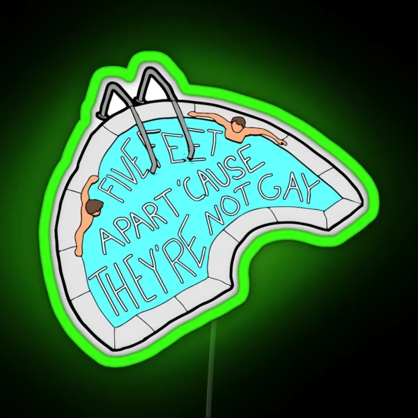 2 Bros Chillin In The Hot Tub RGB Neon Sign