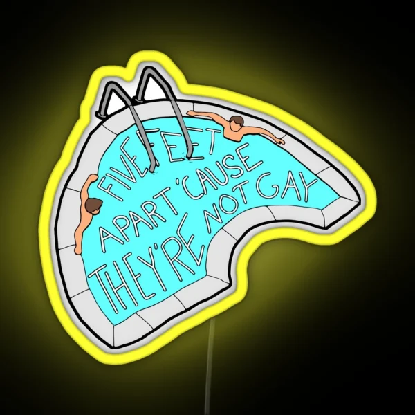 2 Bros Chillin In The Hot Tub RGB Neon Sign