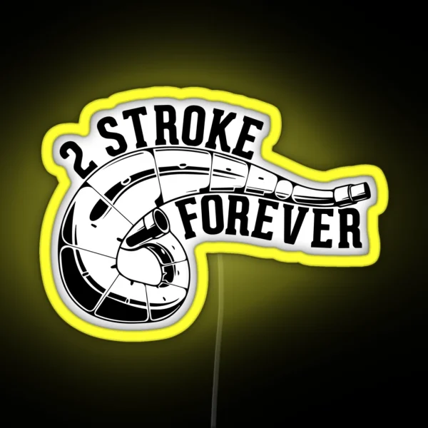 2 Stroke Forever Dirt Bike RGB Neon Sign