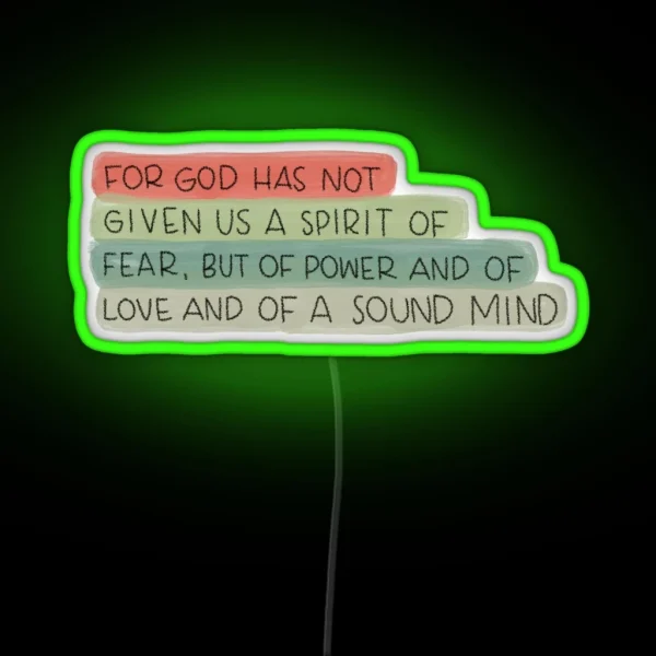 2 Timothy 1 7 RGB Neon Sign