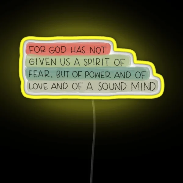 2 Timothy 1 7 RGB Neon Sign