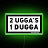 RGB Neon Sign Featuring Uggammy Dugga Cartoon Character Decorations Home