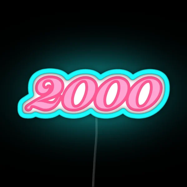 2000 Birth Year RGB Neon Sign