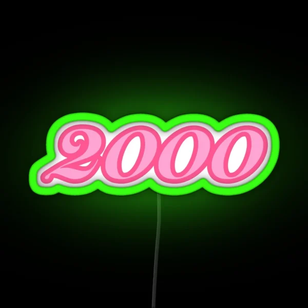 2000 Birth Year RGB Neon Sign