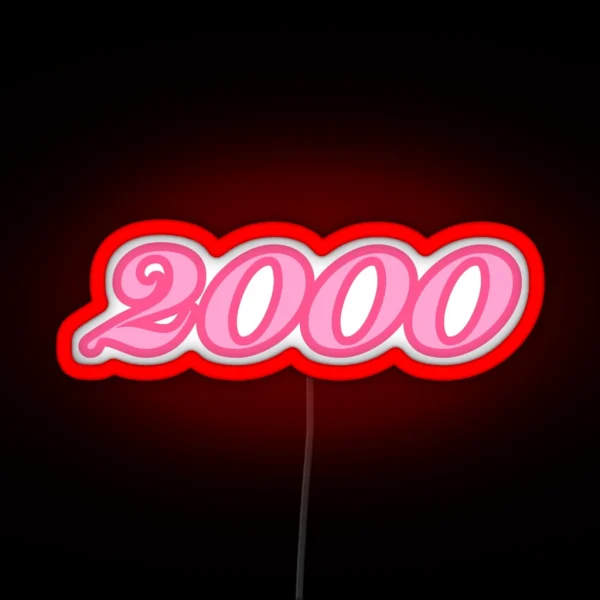 2000 Birth Year RGB Neon Sign