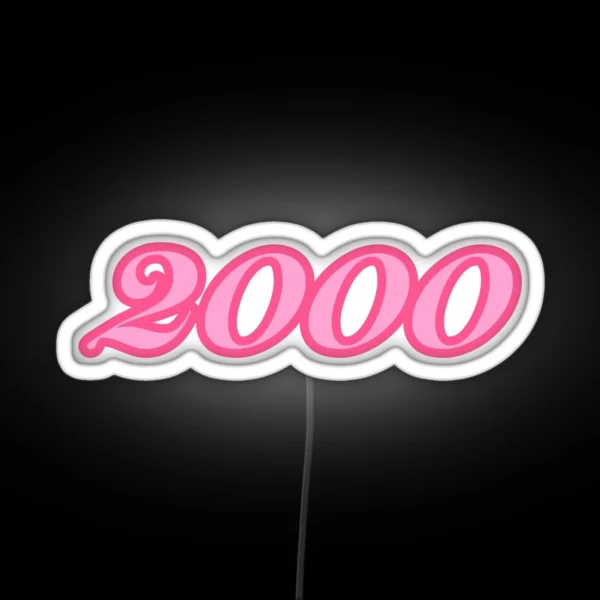 2000 Birth Year RGB Neon Sign