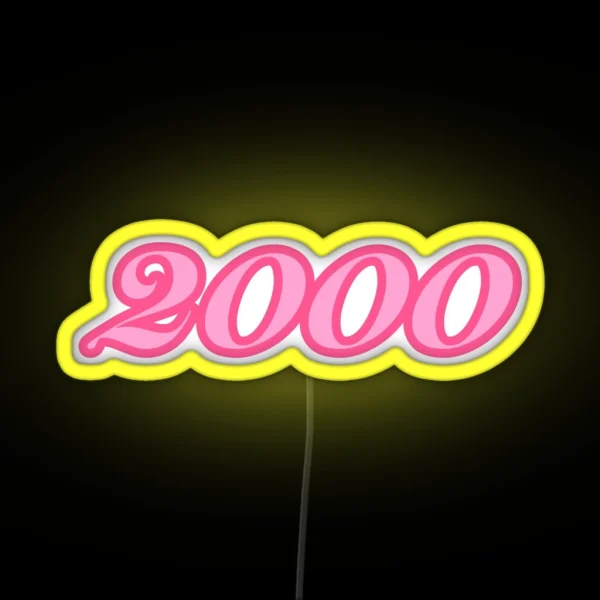 2000 Birth Year RGB Neon Sign