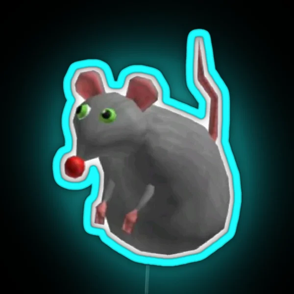 2000s Funny Roblox RAT RGB Neon Sign