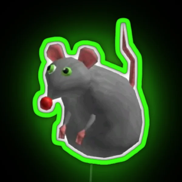 2000s Funny Roblox RAT RGB Neon Sign