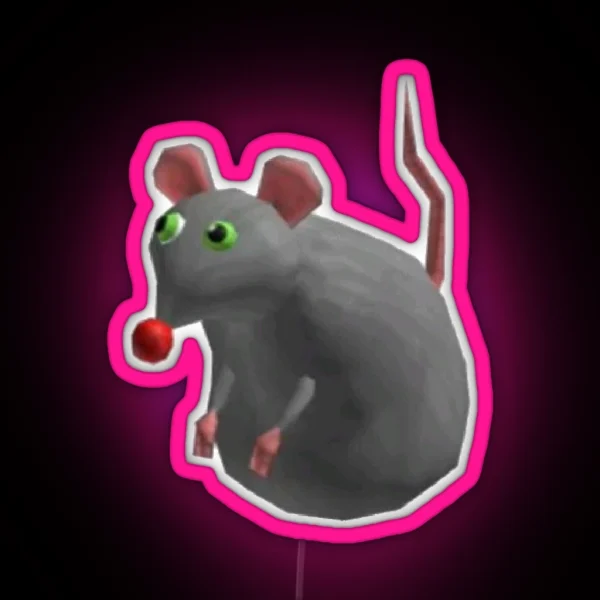 2000s Funny Roblox RAT RGB Neon Sign