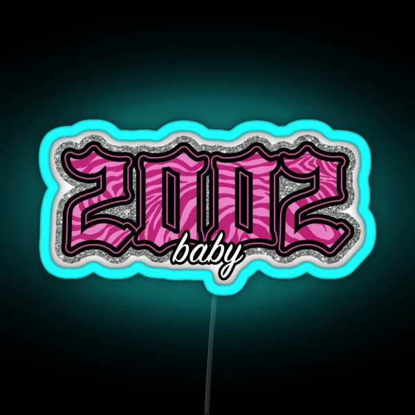 2002 Baby Birth Year Led RGB Neon Sign