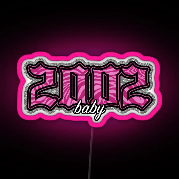 2002 Baby Birth Year Led RGB Neon Sign