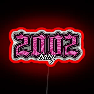 2002 Baby Birth Year Led RGB Neon Sign