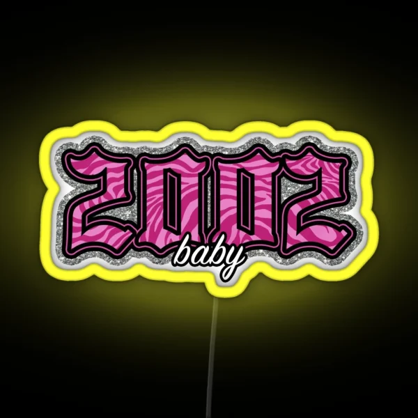 2002 Baby Birth Year Led RGB Neon Sign