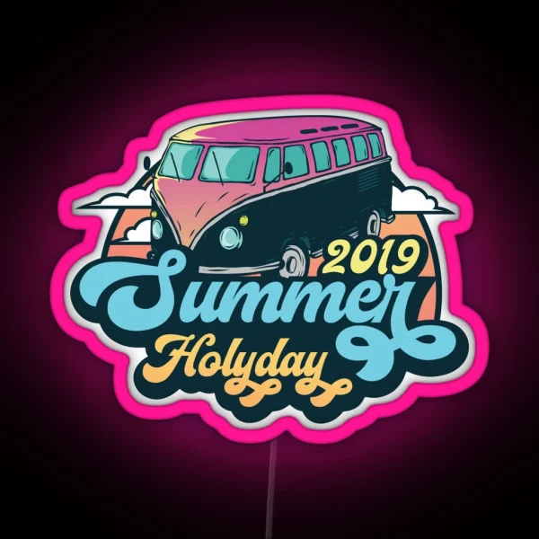 2019 Summer Holiday RGB Neon Sign