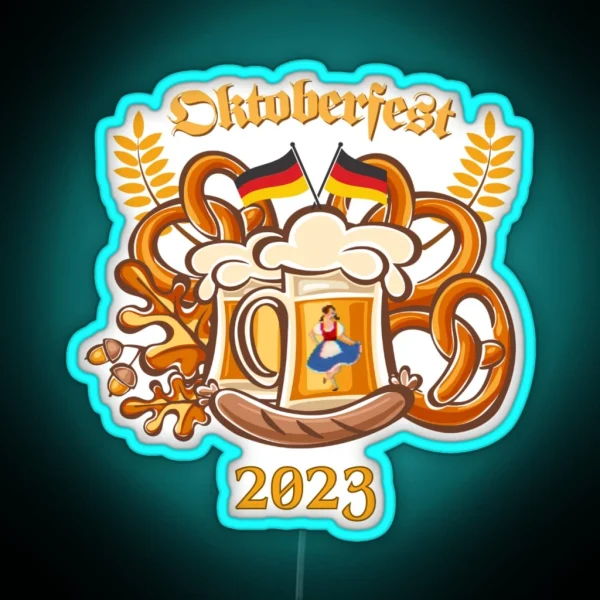 2023 Oktoberfest German Beer Festival RGB Neon Sign