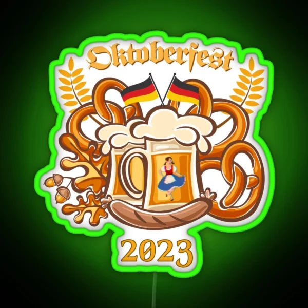 2023 Oktoberfest German Beer Festival RGB Neon Sign