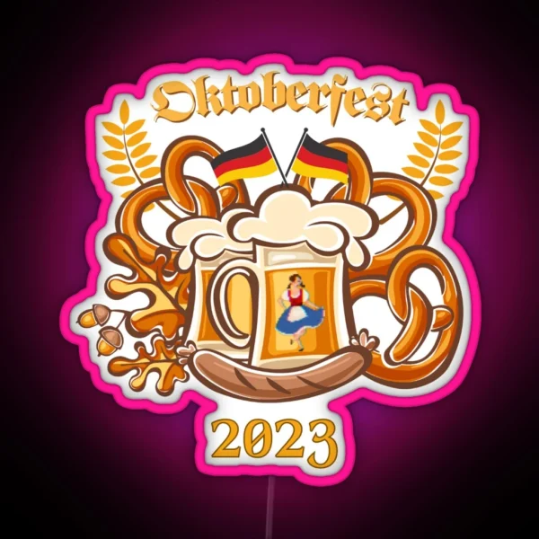 2023 Oktoberfest German Beer Festival RGB Neon Sign