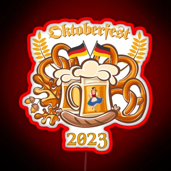 2023 Oktoberfest German Beer Festival RGB Neon Sign