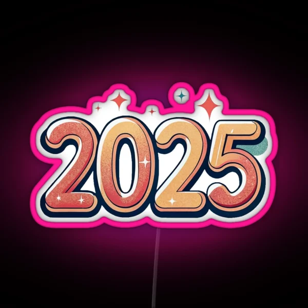 2025 Happy New Year Led RGB Neon Sign