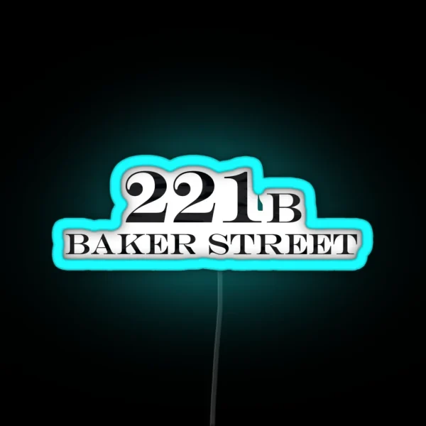 221B Baker Street RGB Neon Sign