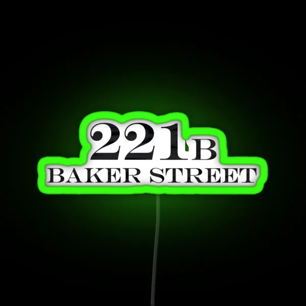 221B Baker Street RGB Neon Sign