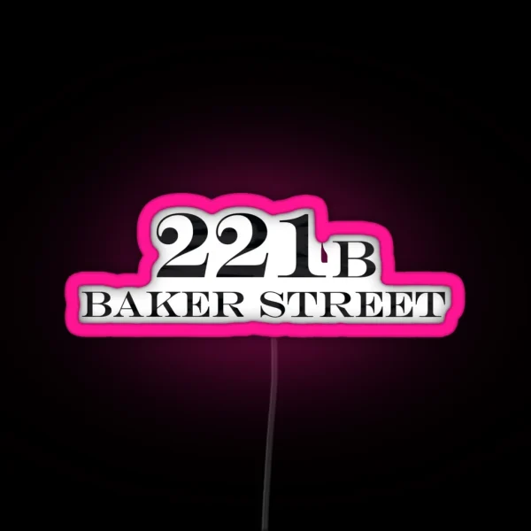 221B Baker Street RGB Neon Sign