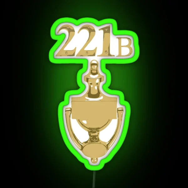 221B Baker Street Sherlock Holmes RGB Neon Sign
