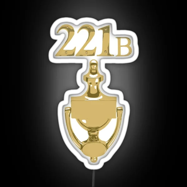 221B Baker Street Sherlock Holmes RGB Neon Sign