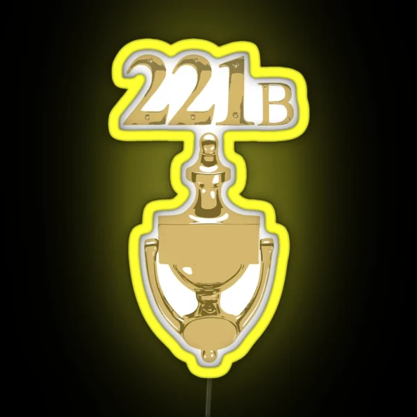 221B Baker Street Sherlock Holmes RGB Neon Sign