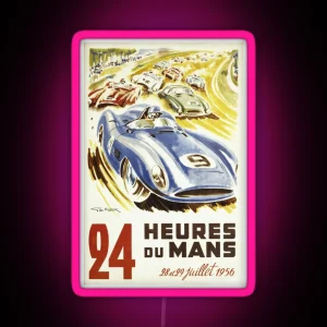 24 Hours Of Le Mans 1956 RGB Neon Sign