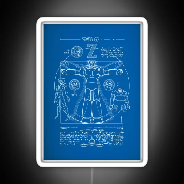 241 Mazinger Z Blueprint RGB Neon Sign