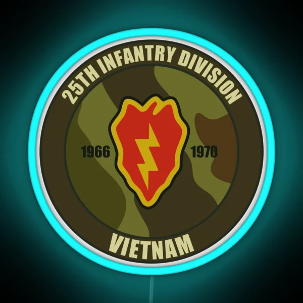 25th Infantry Division Vietnam Patch RGB Neon Sign