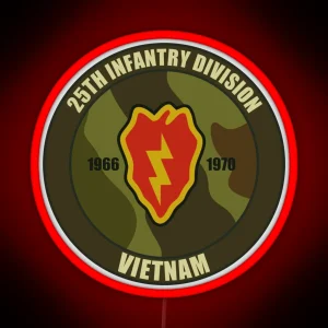 25th Infantry Division Vietnam Patch RGB Neon Sign