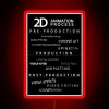 2D Animation Process Poster RGB Neon Sign