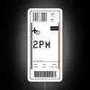 Neon LED Sign with 2PM Boarding Pass Design in RGB