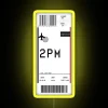 Vibrant 2PM Boarding Pass inspired RGB LED neon digital display art