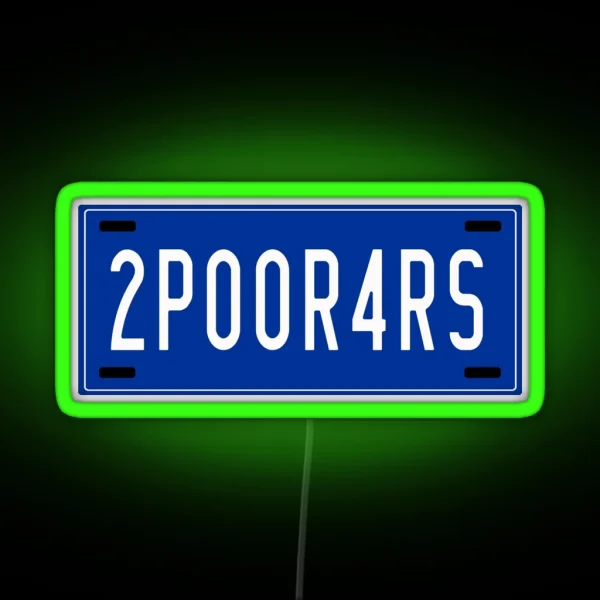 2POOR4RS Focus ST Drivers RGB Neon Sign