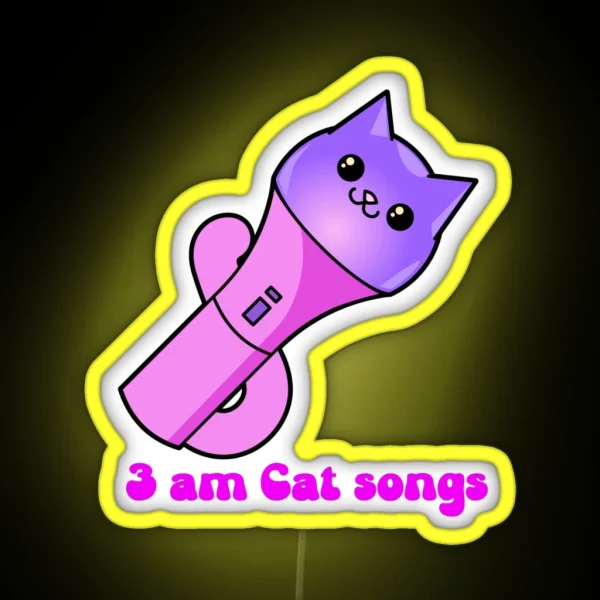 3 AM Cat Songs RGB Neon Sign