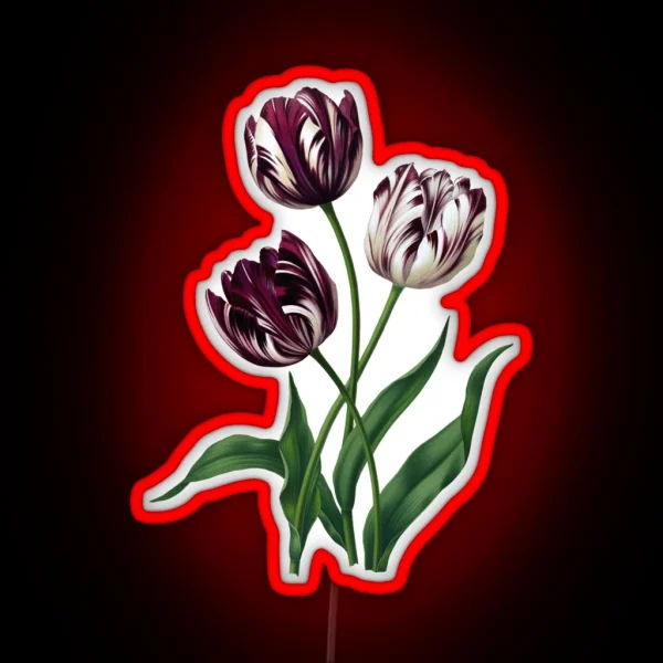 3 Beautiful Tulip Flowers RGB Neon Sign